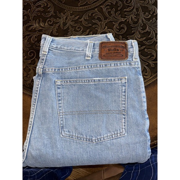 Polo Ralph Lauren VINTAGE Straight Leg Jeans Mens 36x30 Blue Denim - Picture 1 of 8